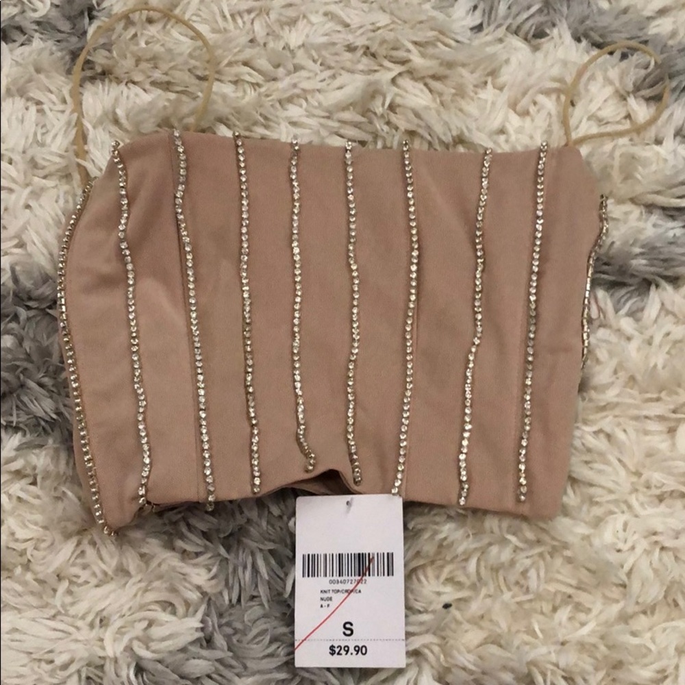 Rhinestone crop top
